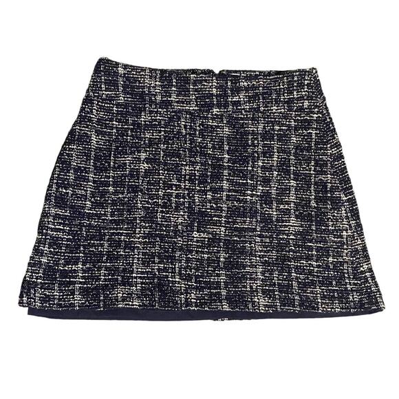 Maison Jules Size 4 Skirt Tweed Short Skirt Black White - Picture 1 of 11